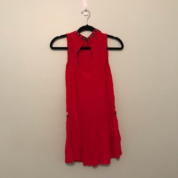 Xhilaration Red Pattern Sleeveless Dress Size Small - Picture 8 of 9